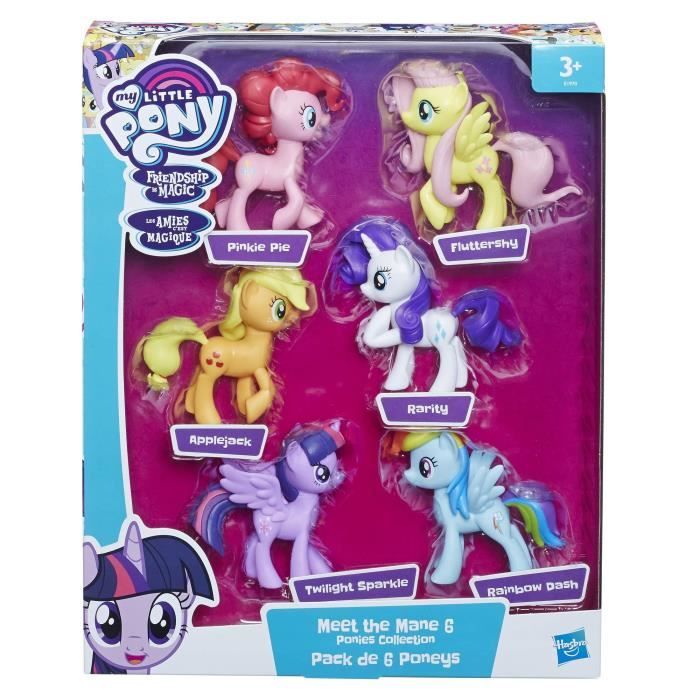 My Little Pony Figurines Meet The Mane 6 Poneys Coffret des 6 Poneys Principaux Twilight