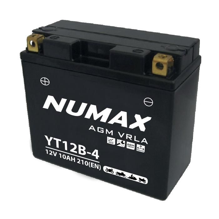 Batterie moto Numax Premium AGM YT12B-4 12V 10Ah 210A