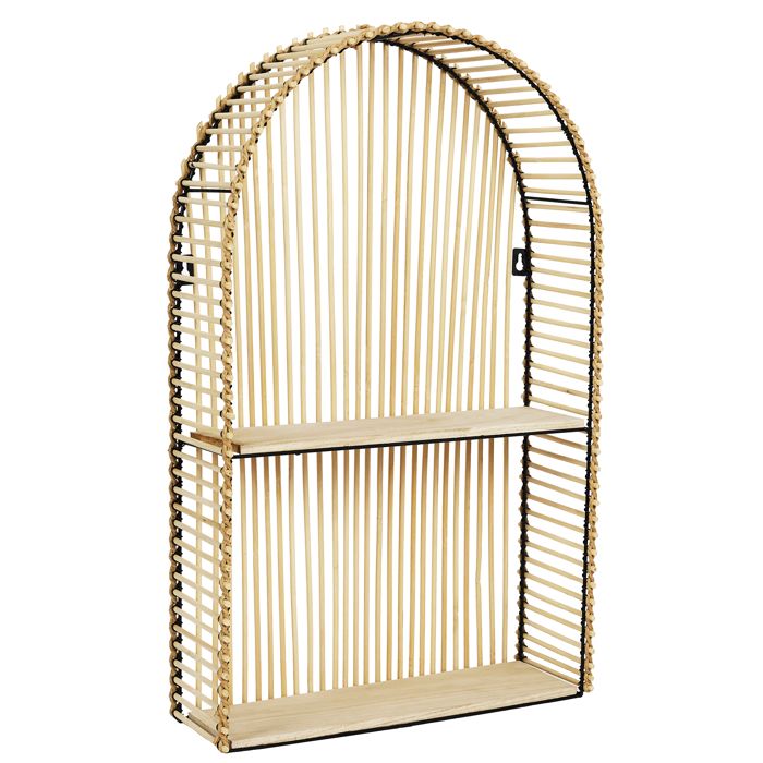 Etagere - HOME DECO FACTORY - JAVA - Compartimentée - Noir et Beige