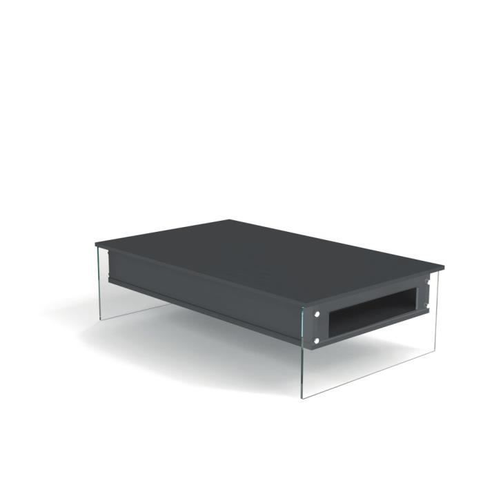 table basse relevable bella - pezzani - gris ardoise - bois inside75