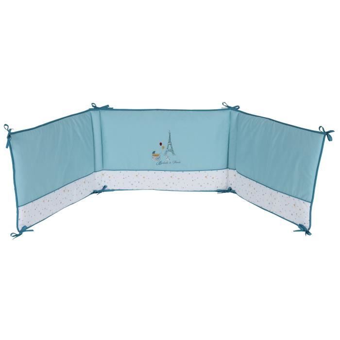 Drap Plat Bébé 100% Coton Bio P'tit Basile - Petites Étoiles - 118x180 Cm