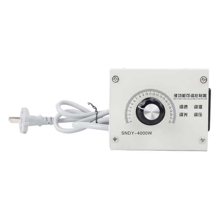 Régulateur De Tension SCR 4000W 220V - Variateur De Puissance Portable Pour Lampes, Moteurs, Chauffages