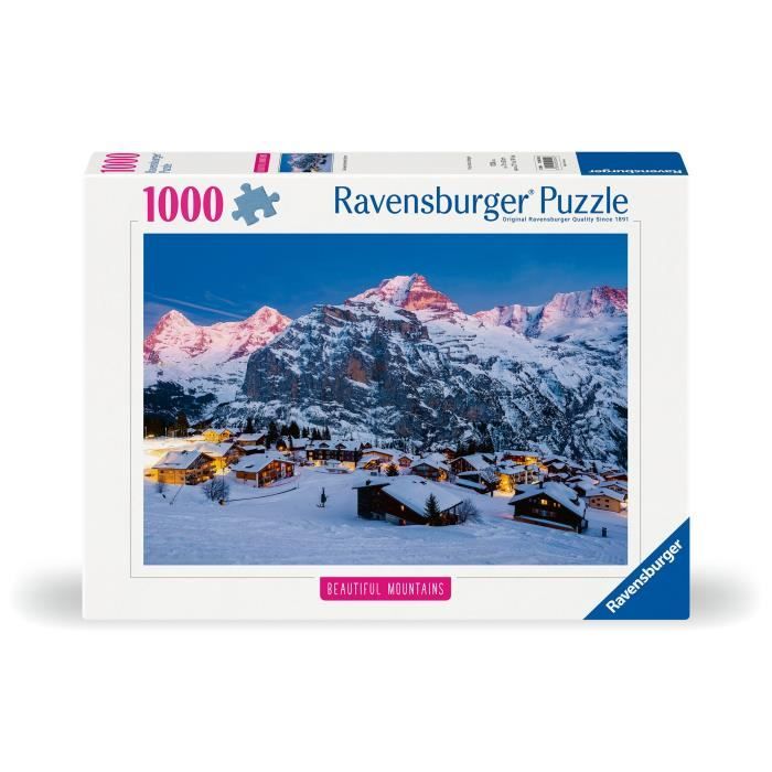 Puzzle 1000 pièces : ?Oberland bernois Mürren Ravensburger France - vue 3