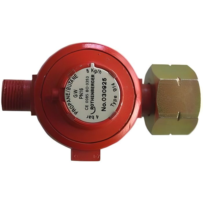 Détendeur de propane - ROTHENBERGER - 4 bar - Laiton - Rouge - G3/8 L