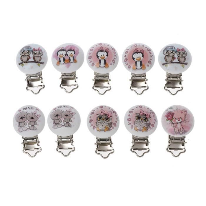 5 Pcs Attache Sucette Bébé - Chaîne Tétine Tissu Colorée Réglable Pour Nouveau-né