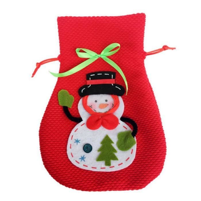 Sacs a bonbons Noel Sac en Cadeau de Bonbons Biscuit Chocolat Cadeau pour Enfant Motif de