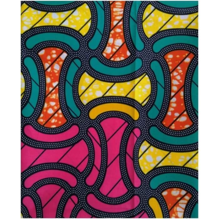 Tessuto Wax Africano Originale Maynowax – 100% Cotone – 2 Yards (180x120cm) – Stampe Colorate