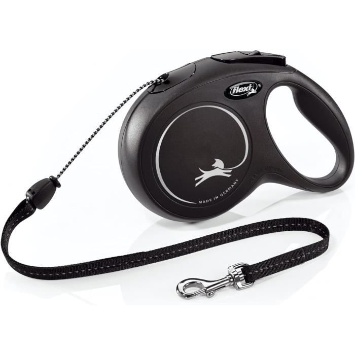 Meilleurs prix pour Flexi New Classic Laisse rétractable pour Chien 20 kg Noir Taille M 8 m156