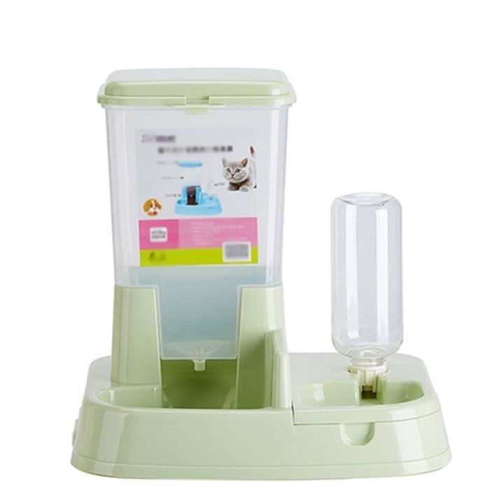 Meilleurs prix pour Distributeur de Nourriture Eau Fontaine Automatique 2 en 1 Gamelle d'eau Nourriture Croquette pour Chat Chien Distributeur D'Aliment