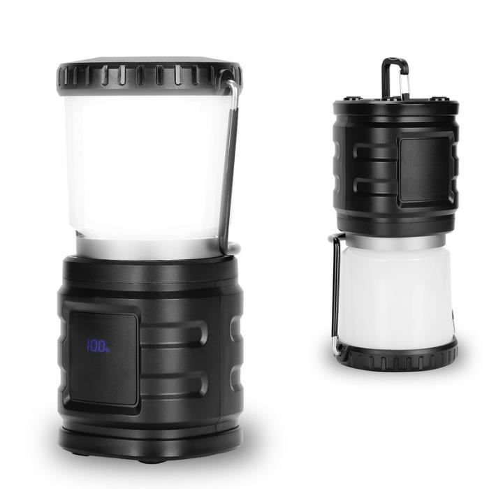 Lanterne LED Flintronic 1000 Lumens - Lampe Camping Rechargeable 360°, 6 Modes, IPX4 Étanche