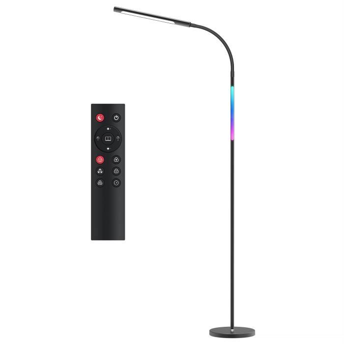 tomons RGB Lampadaire LED à intensité variable luminosité et température de couleur réglables avec minuterie et fonction mémoire