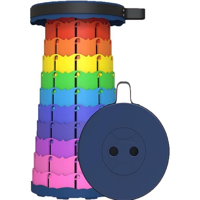 Tabouret Télescopique Camping Tabouret Pliant Télescopique Pour Camping, Voyage Et Extérieur - Léger, Portable Et Réglable Chaise Pliante Voyage