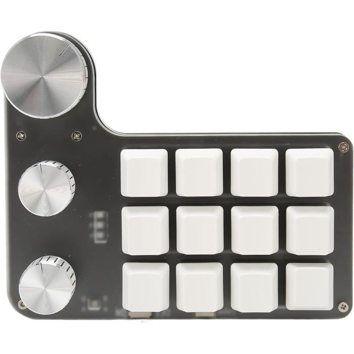 Mini Clavier Mécanique Clavier Macro Programmable Acrylique Abs Blanc ...