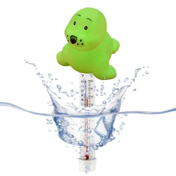 Thermomètre Flottant Pour Piscine Sollee – Design Rigolo, Double échelle, Avec Corde – Pour Bassin, Douche, Lac