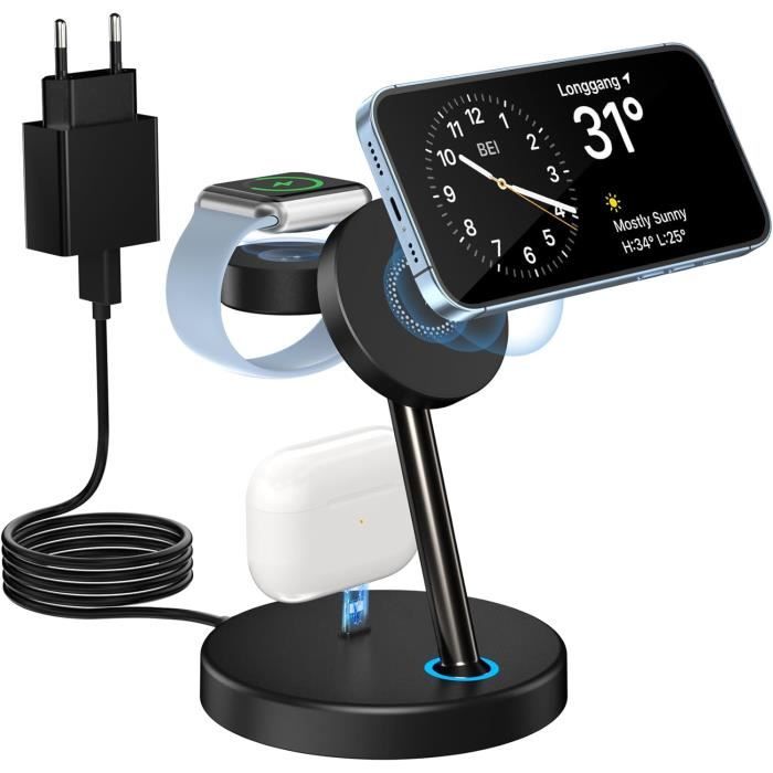 Chargeur Iphone Mag-Safe Chargeur Induction, En Station De