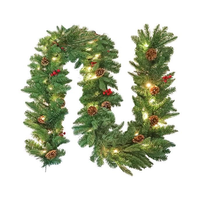 UISEBRT 800cm Guirlande de Noël Artificielle Décoration de Noël avec