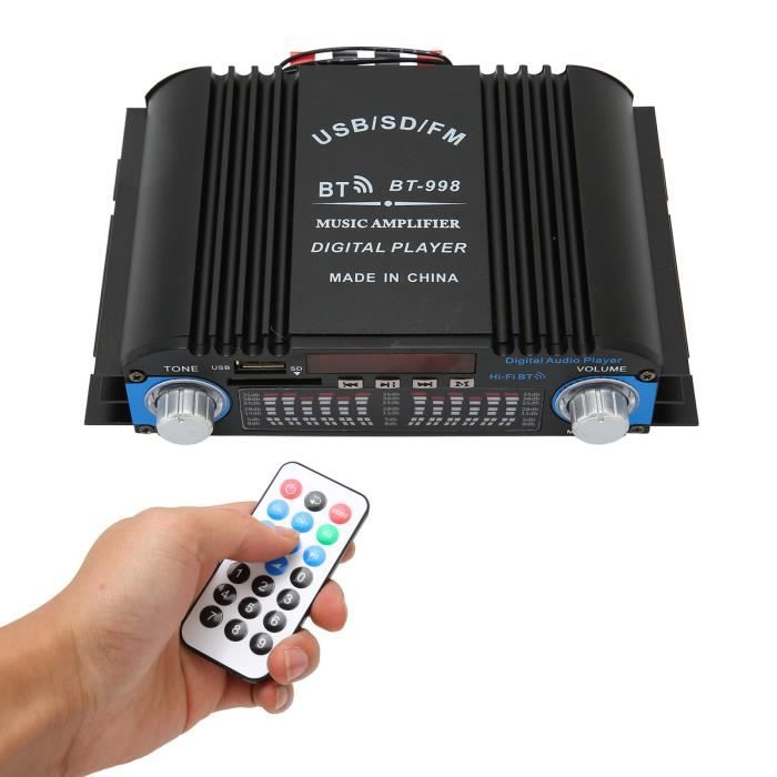 Amplificateur Stéréo Voiture 2000W - 2 Canaux, 12V, Protection Court-circuit - Pour Haut-parleurs Ou Caisson De Basses
