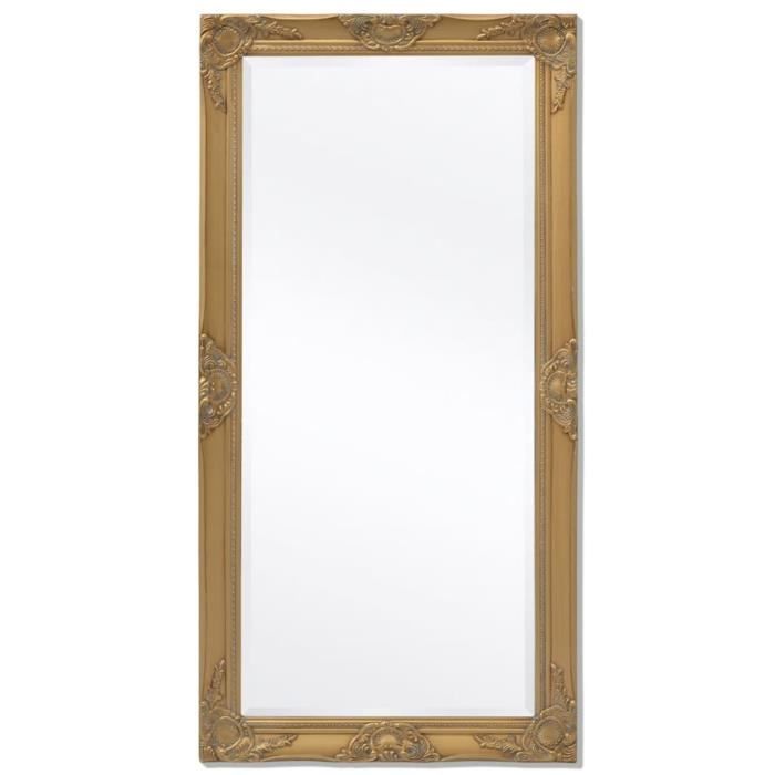Miroir Mural - SWT - 50x50 Cm - Blanc - Bois Et Verre - Style Baroque - Maison