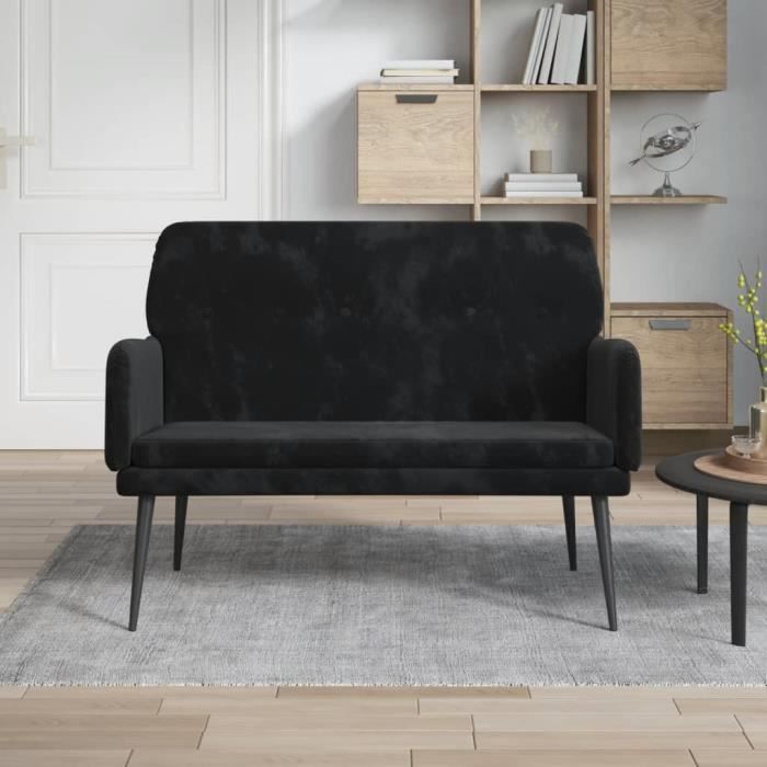 351419 vidaXL Banc Noir 108x79x79 cm Velours
