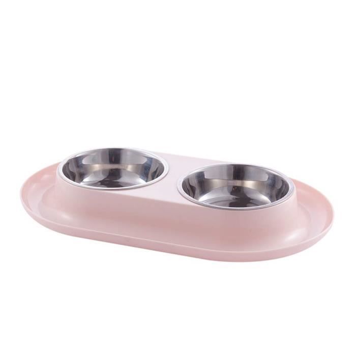 Gamelle D Alimentation Pour Chien Et Chat Double Bol En Acier Inoxydable Bol A Eau Pour Manger Et Boire Un Animal M25 Cdiscount