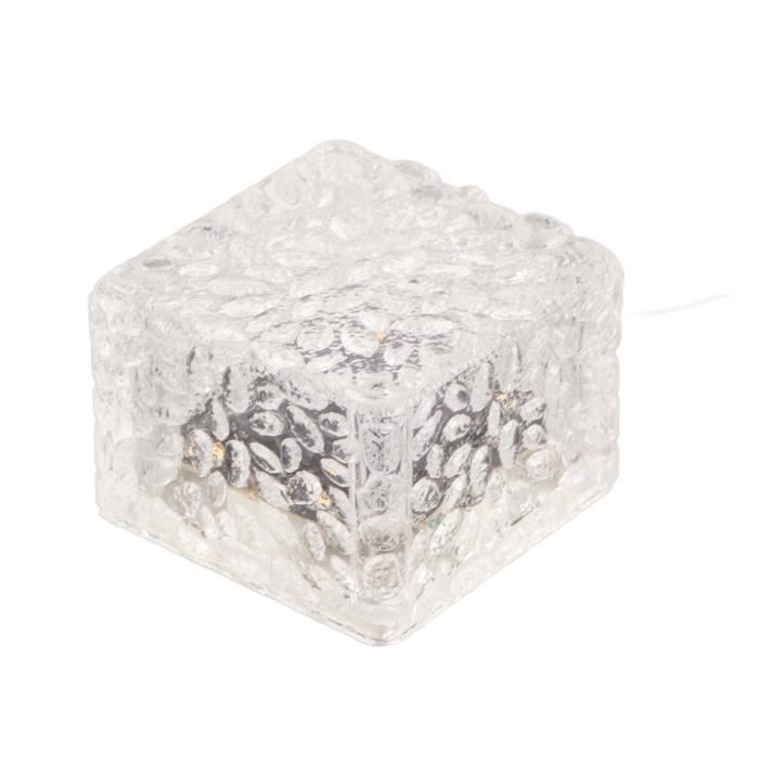 Lampe Solaire - VVIKIZY - Ice Cube - Grande Taille 10x10x5 cm - Énergie Solaire - LED Intégrée