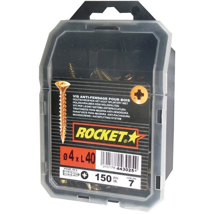 Vis Rocket à tête fraisée Pozi - 4x40 mm