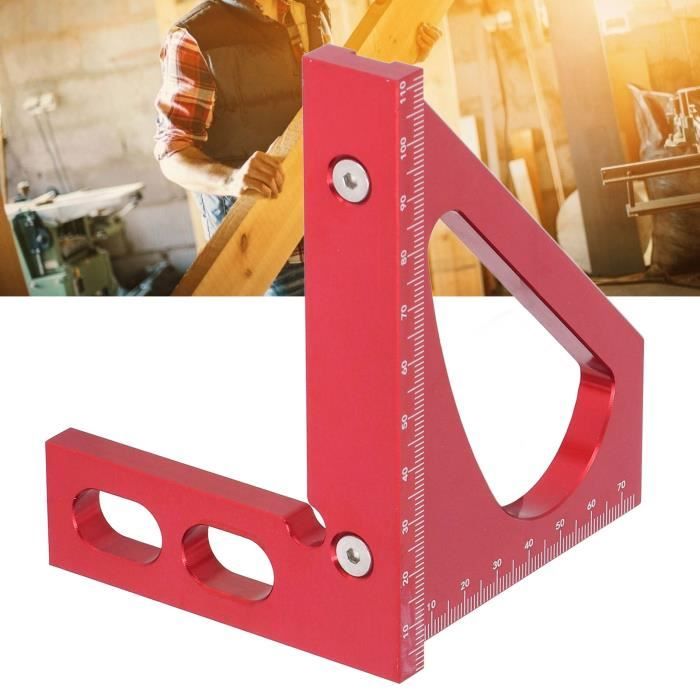 Règle D'angle En Alliage D'aluminium – Double échelle, Pour Bricolage Et Menuiserie