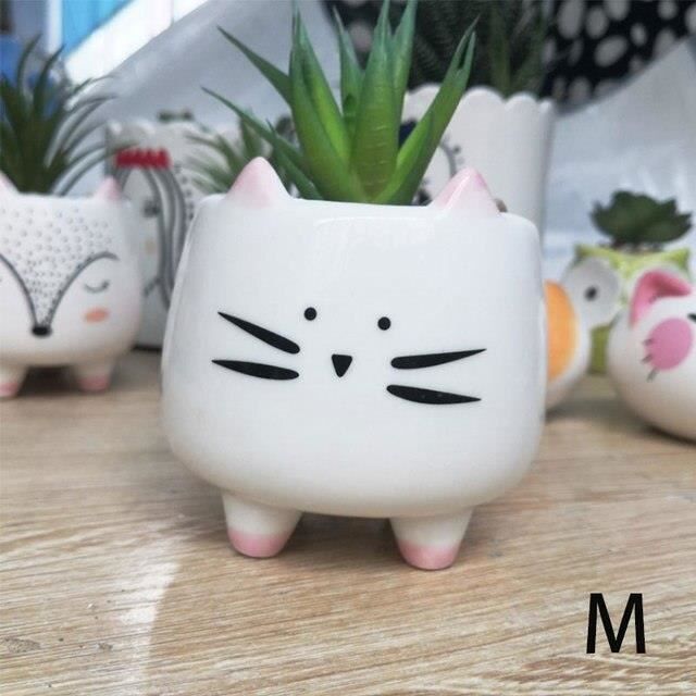 Pot De Fleur - A1 - Style Hibou - Résine - Pour Plantes Succulentes