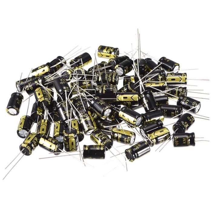 VERYNICE-MAP Condensateur électrolytique radial en aluminium 470uF 25V ...
