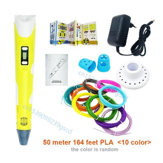 Stylo imprimante 3D,Yellow add 50M PLA-EU--Stylo 3d Pour Enfants, Stilo ...