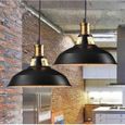 STOEX® Metal Retro Suspensions Luminaire Industriel Style Plafonnier Lustre Noir Plafond Luminaire Eclairage E27 Suspension-1