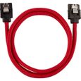 CORSAIR Câble gainé Premium SATA 6Gbps Rouge - 60cm Droit - (CC-8900254)-1