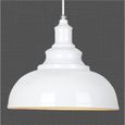 Moderne Lustre Suspension en Métal Industriel Luminaire Blanc pour Cuisine Bar-1