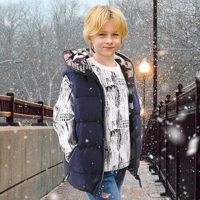 Gilet Doudoune Enfant Sans Manches Happy Cherry - Chaud Et Imperméable Pour Garçons Et Filles