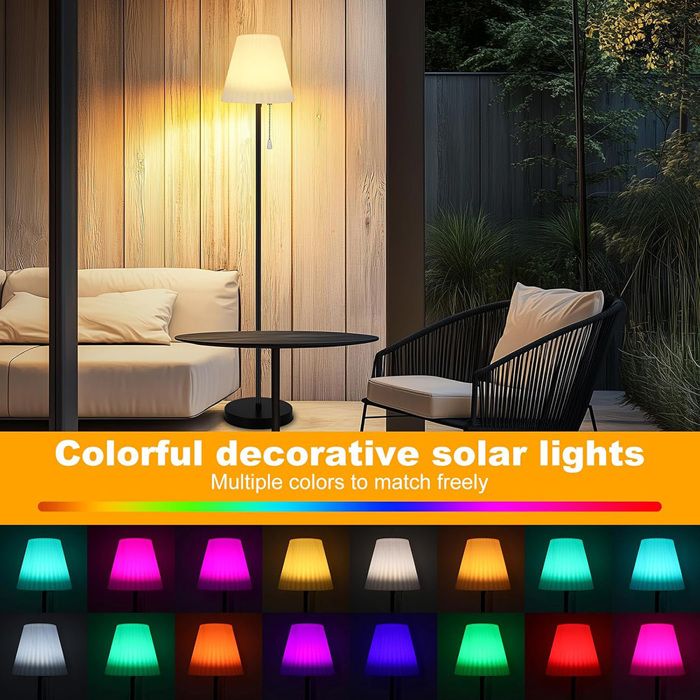 Lampadaire solaire extérieur avec capteur de lumière 2 en 1 Lampadaire solaire extérieur avec capteur de lumière 2 en 1