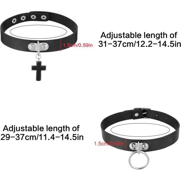 Collier Ras De Cou En Cuir Pour Adulte – BDSM Domination – Réglable Et Robuste