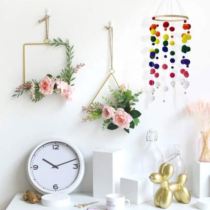 Décoration Bois à Colorier Kit DIY Carillons Vent Noël - 12 Découpes