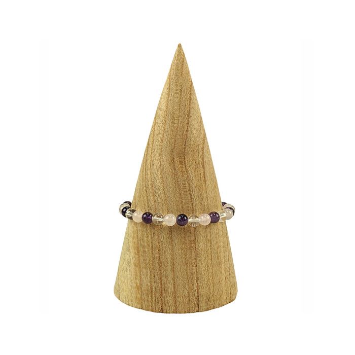 Bracelet Cristal de roche 7 Chakras 6mm - Galerie de la Pierre