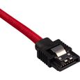 CORSAIR Câble gainé Premium SATA 6Gbps Rouge - 60cm Droit - (CC-8900254)-2