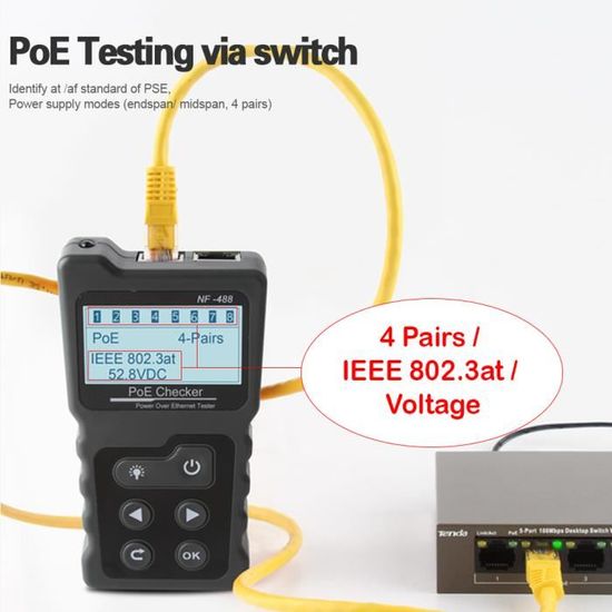 Testeur De Câble Réseau Nf-8601s Tdr Multifonctionnel Lcd Tracker Pour