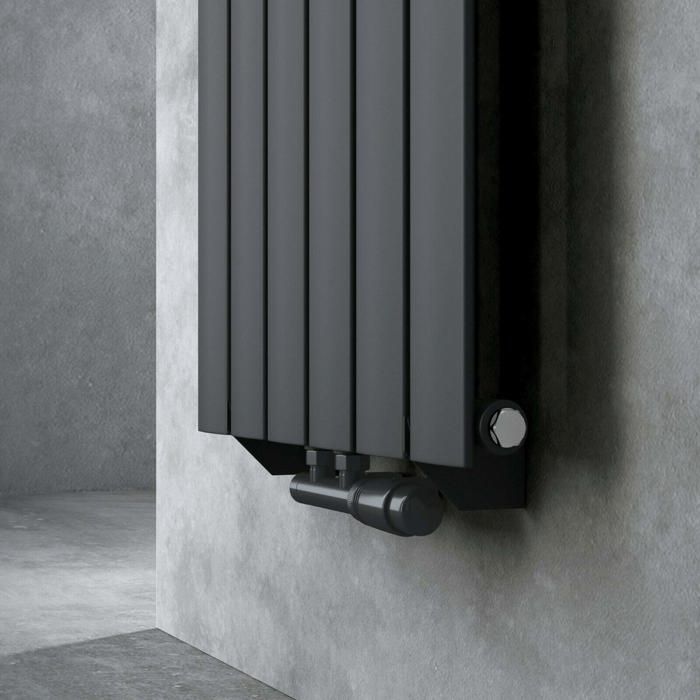 Radiateur de salle de bain SOGOOD - 160x50cm - Noir-Gris - Eau chaude -  790W - Cdiscount Bricolage