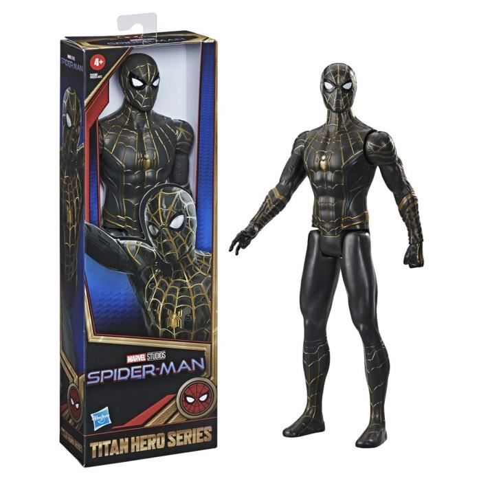 MARVEL SPIDER-MAN - Titan Hero Series - Figurine Spider-Man en costume noir  et or de 30 cm - enfants dès 4 ans - Cdiscount Jeux - Jouets