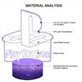 4MM Conseil acrylique - 3D XBOX Playstation PS4 Jeu Veilleuse LED Couleur Setup Gaming Lampe de Table de Bure-3