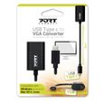 PORTDESIGNS Convertisseur USB Type C vers VGA - Compatible Windows / Mac OS X / Linux - Câble 15cm-3