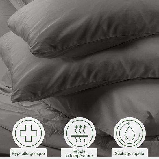 Taie Oreiller Bio hypoallergénique 40x80 Blanc Bambaw Housse Oreiller Bambou 2 taies d’Oreiller Taies Oreiller Matière Respirante Taie Oreiller Bio hypoallergénique 40x80 Blanc Bambaw Housse Oreiller Bambou 2 taies d’Oreiller Taies Oreiller Matière Respirante