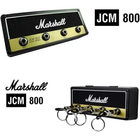 Armoire à clés MARSHALL JCM800 Jack Rack II - 4 porte-clés - Noir classique  (Noir) - Amplificateur rétro - Montage mural inclus (Noi - Cdiscount Maison