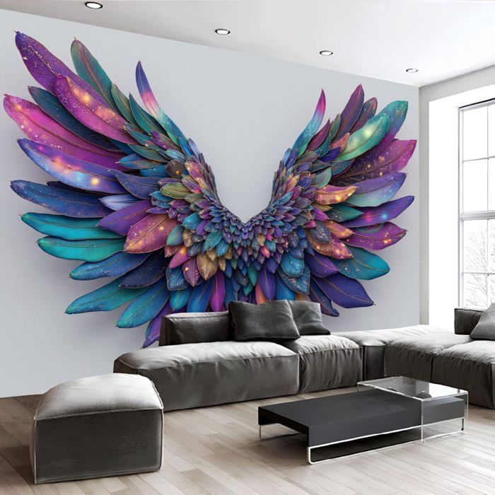 Papier Peint Muraux Arc-En-Ciel Ange Ailes Rêve, 250x175cm Papier Peint ...