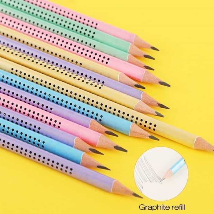 AUAUY Crayons Graphite HB #2, Crayons à Papier en Bois Pastel avec Gomme,  12PCS Crayons en Bois Mignons Crayons Graphite Crayons Croquis Cadeau  Crayons pour Enfants, Adultes, École, Bureau : : Fournitures