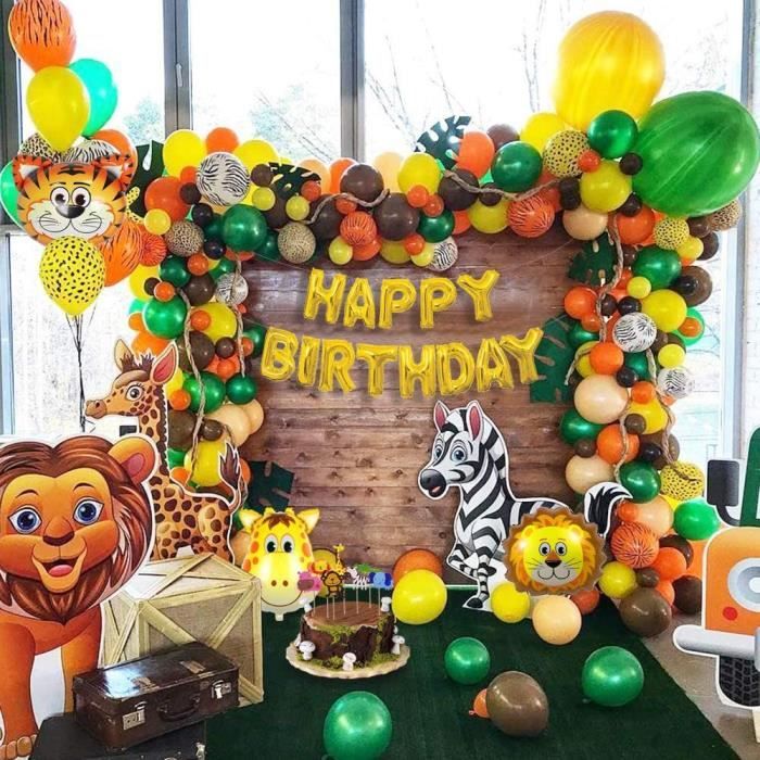 Décoration d'anniversaire forêt, ballons d'anniversaire pour enfants garçon pour  décoration douche de bébé - Cdiscount Maison