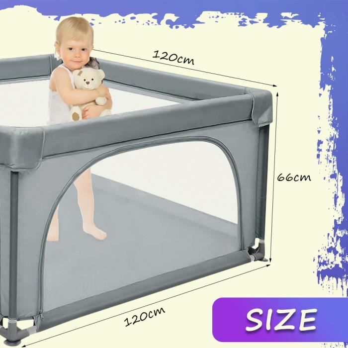 Growithu Parc Bebe Pliable 127x127cm - Parc Bébé for Indoor